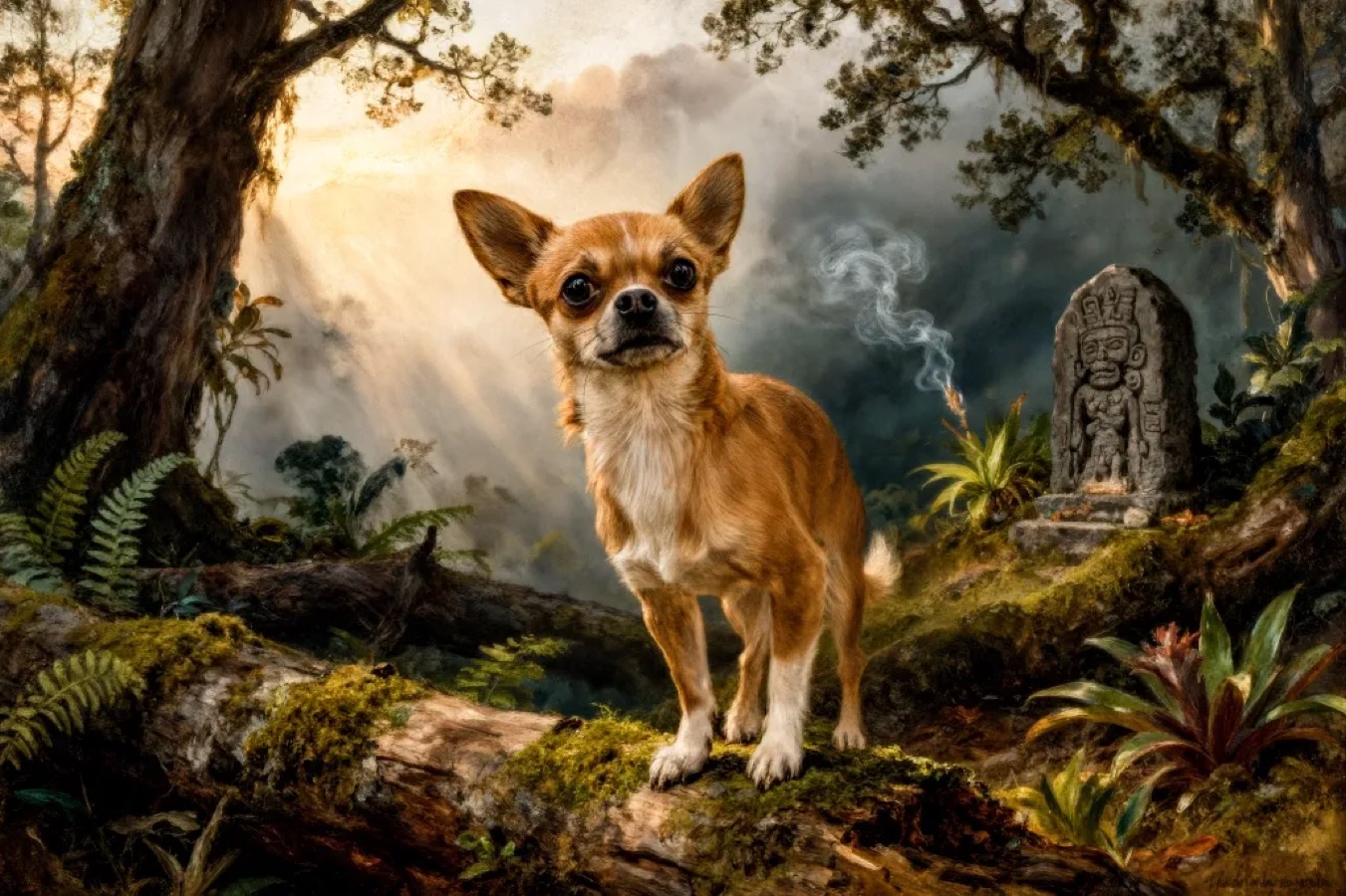 Dog transformed into a painterly Art-tography piece.